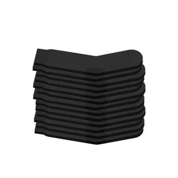 Stack of black socks isolated. Vector illustration 스톡 일러스트