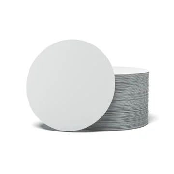 Stack of blank beer coasters Illustrazione stock