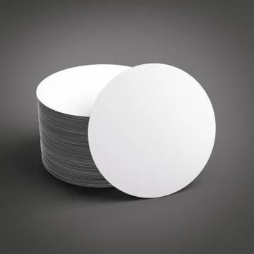 Stack of blank beer coasters 库存插图