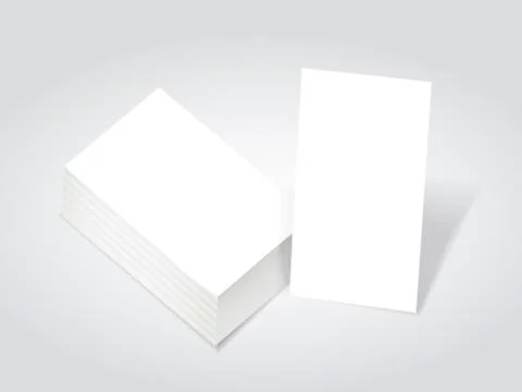 Stack of blank business card Stock Illustration