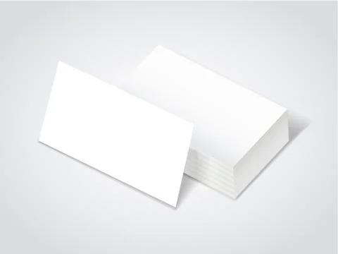 Stack of blank business card Stock Illustration