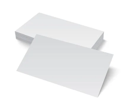 Stack of blank business card on white background with shadows Stock-Illustration