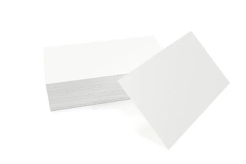 Stack of blank business card on white background. 3d rendering イラスト素材