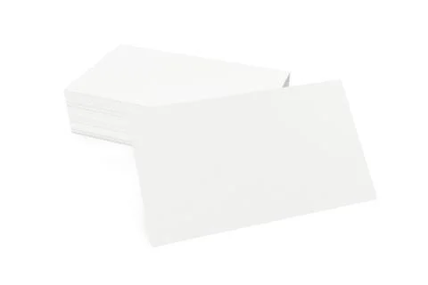 Stack of blank business card on white background. 3d rendering イラスト素材