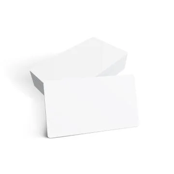 Stack Of Blank Business Card On White Background Stock Illustration