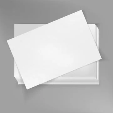 Stack of blank business cards on grey background. - Illustration Stock Illustration