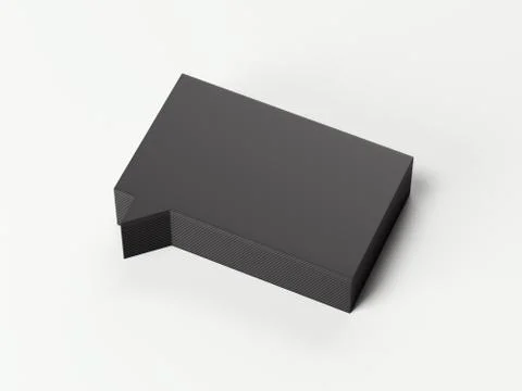 Stack of blank business cards as speech bubbles. 3d rendering イラスト素材