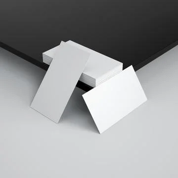 Stack of Blank Business Cards With Vertical and Horizontal Position 스톡 일러스트