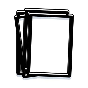 Stack of blank document files icon concept イラスト素材