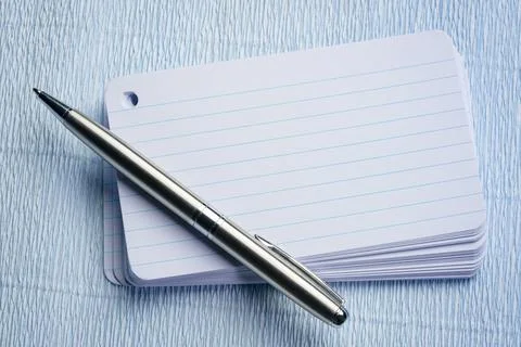 Stack of blank index card Stock Photos