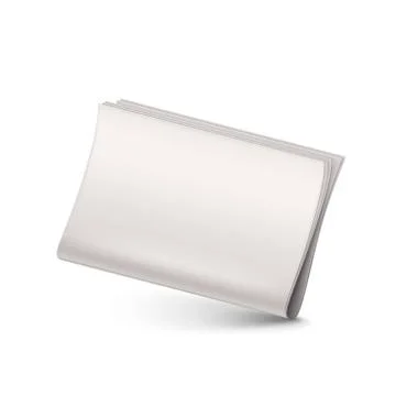 Stack of blank newspapers Stock Illustration