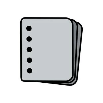 Stack of blank notepad papers vector icon illustration 스톡 일러스트