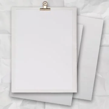 Stack of blank paper book on texture background Stock Illustration