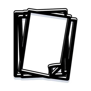 Stack of blank paper sheets document icon Stock Illustration