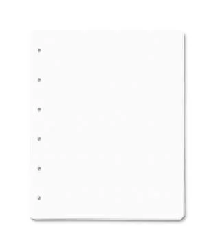 Stack of blank paper sheets isolated on white with clipping path Stock Illustration