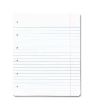 Stack of blank paper sheets isolated on white with clipping path Stock Illustration