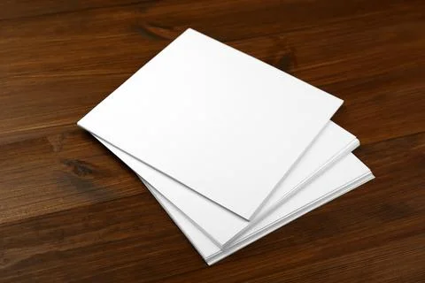 White Paper A4 Size On Wood. Stock Photo, Picture and Royalty Free