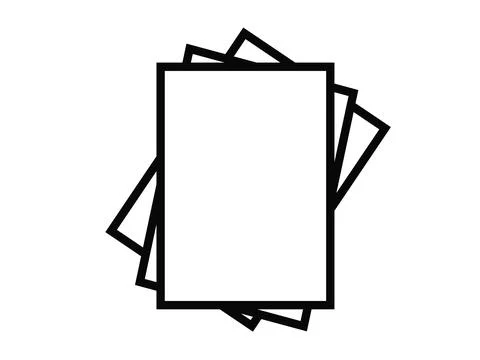 Stack Of Blank Paper.Paper, document, file icon in thin line style Vector i.. Stock Illustration
