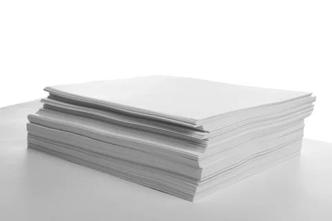 Stack of blank papers on white background Stock Photos