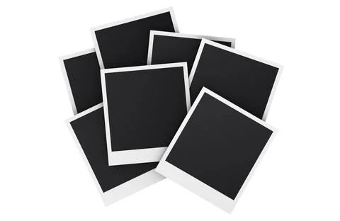 Stack of Blank Photo Frames, 3D rendering イラスト素材