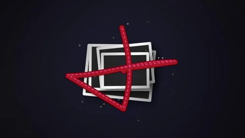 Stack of Blank Photo Frames with Glittering Confetti on Dark Background - M.. Stock Footage 346661824