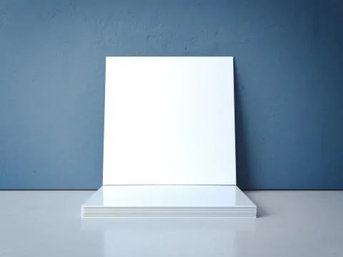 Stack of blank picture frames. 3d rendering Stock-Fotos