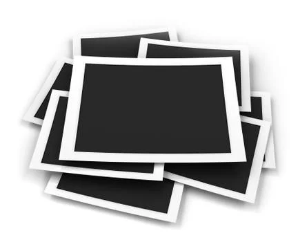 Stack of blank picture frames Stock Illustration