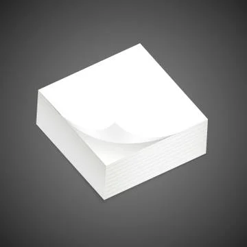 Stack of blank sticky note Stock Illustration