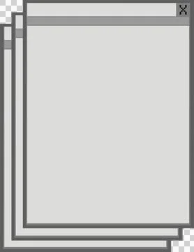 Stack of blank windows is being shown in flat design with close X button, Illustrazione stock