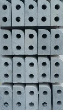 Stack of block bricks pattern texture background. Raw material for constructi 写真素材