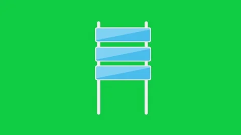 Stack of blue street signs on green background. Stock Footage 296634737