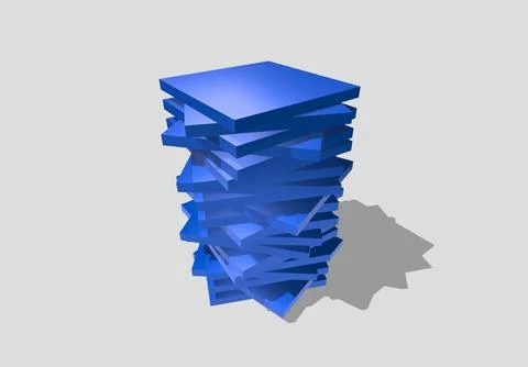 Stack on Blue Tiles Stock Illustration