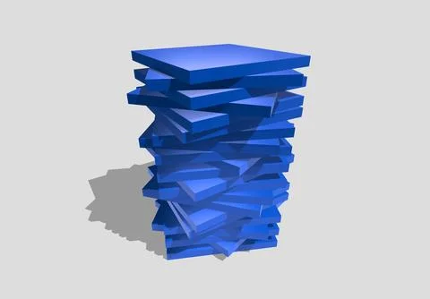 Stack on Blue Tiles Stock Illustration
