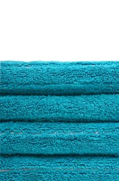 Stack of blue towels Stock Photos