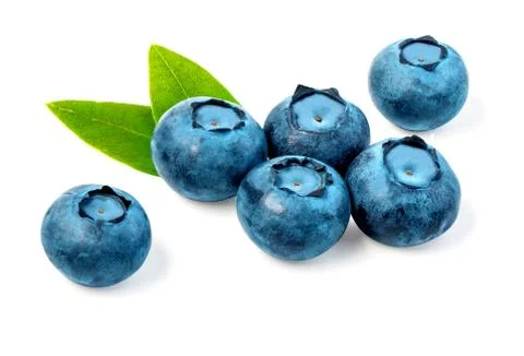 Stack of blueberries isolated Stock Photos