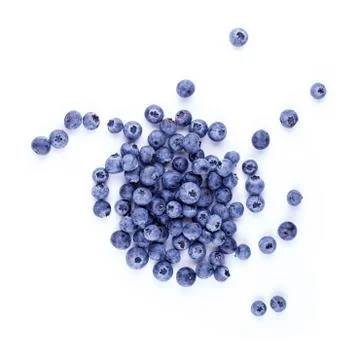 Stack of blueberries isolated on white with clipping path Stock Photos