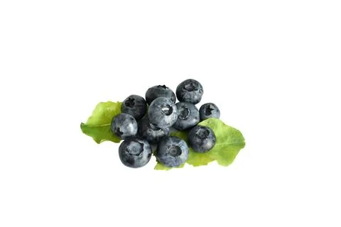 Stack of blueberries isolated on white with clipping path 스톡 사진