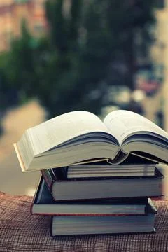 Stack book background education 写真素材