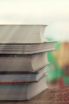 Stack book background education Stock Photos