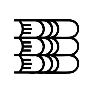 A stack of book icon vector outline illustration Stockillustratie
