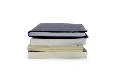 Stack of book isolated on white background, notebook and textbook, heap of st 写真素材