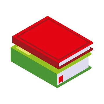 Stack of book learning icon isometric style 스톡 일러스트
