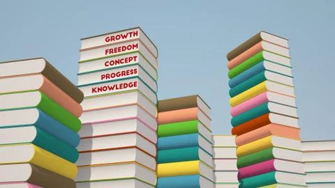 Stack of books, 3d rendering Illustrazione stock