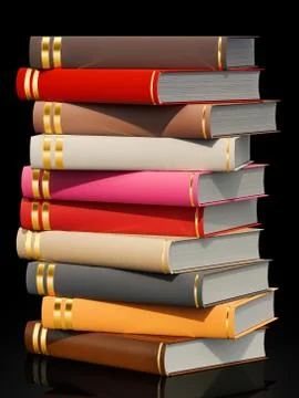 Stack of books, 3D rendering Illustrazione stock