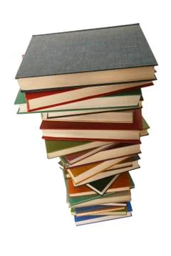 Stack of books aerial view Stock-Fotos