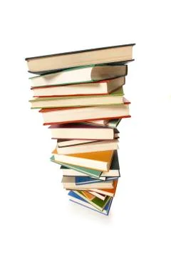 Stack of books aerial view Stock-Fotos