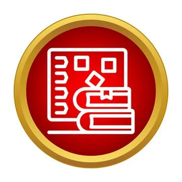 Stack of books and tablet education icon Stock Illustration