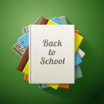 Stack of books, back to school Illustrazione stock