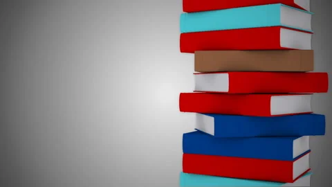 A Stack of Books Background Stock Footage 252000848