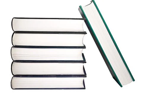 Stack of books background isolated Stock Photos